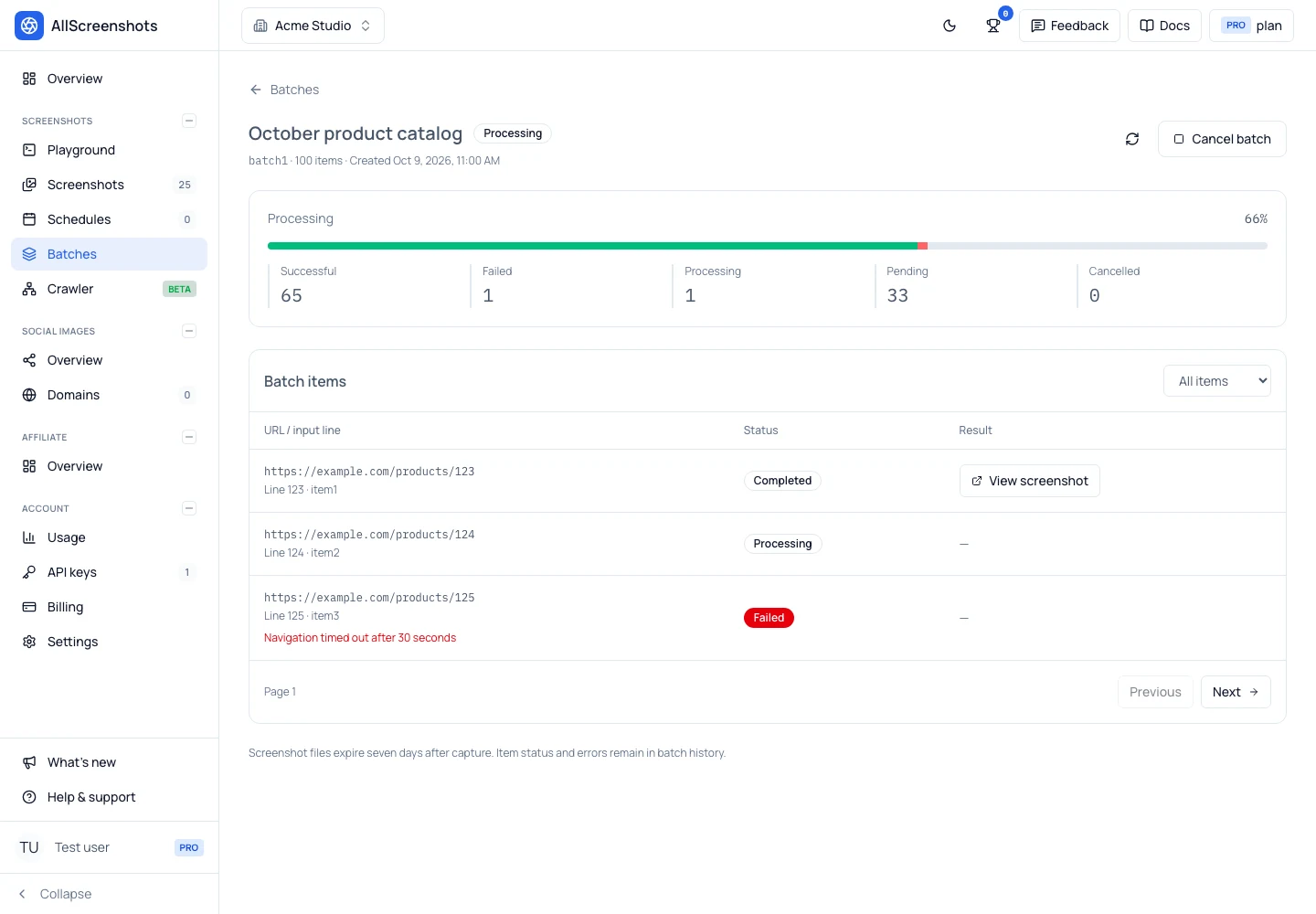 Introducing screenshot batch management